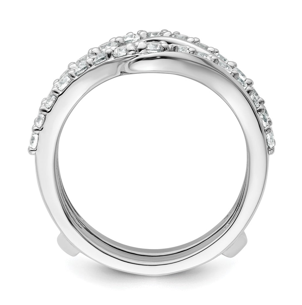 14k White Gold 1 carat Lab Grown Diamond VS+ F+ Complete Ring Guard