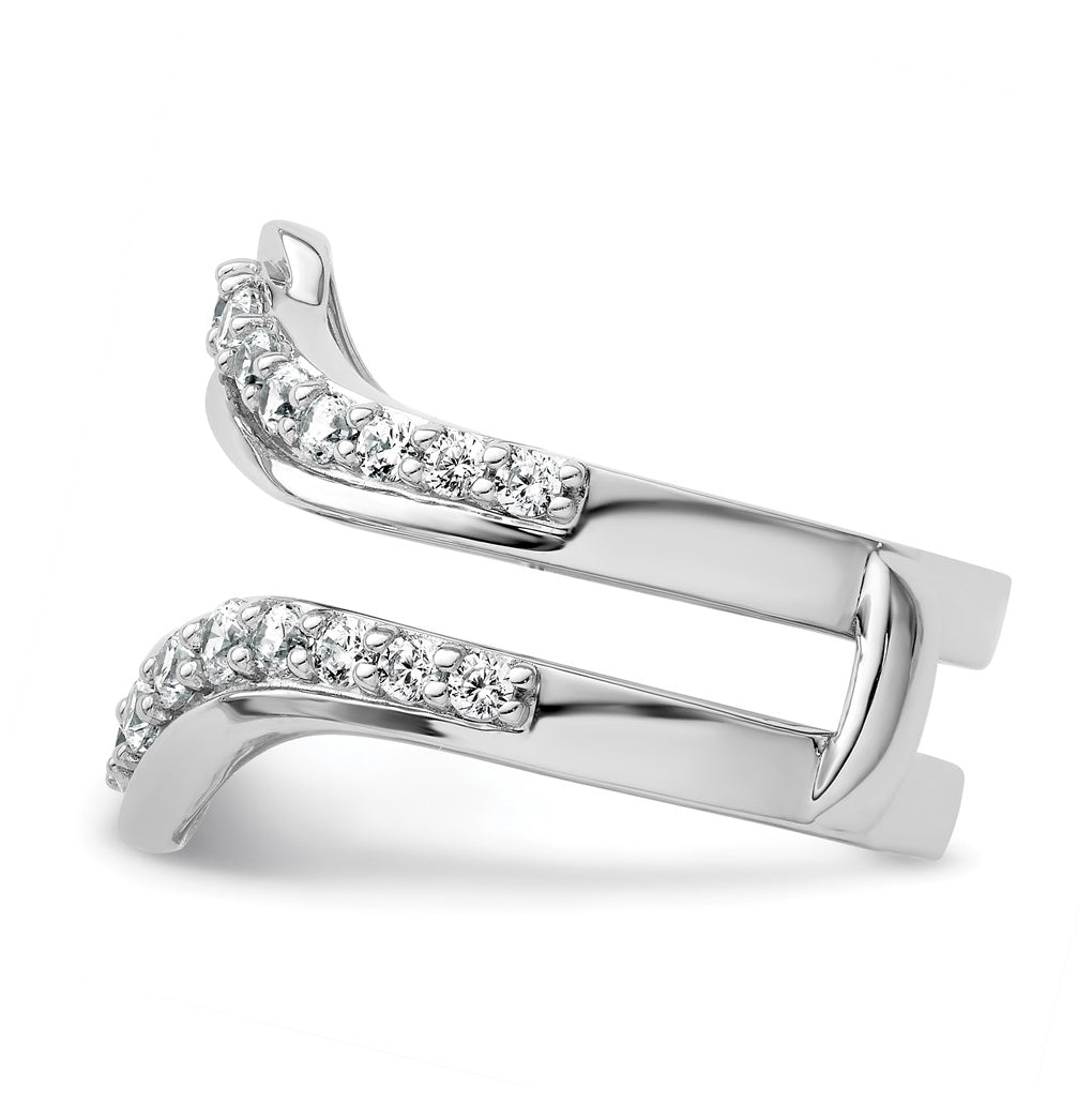 14k White Gold 1 carat Lab Grown Diamond VS+ F+ Complete Ring Guard