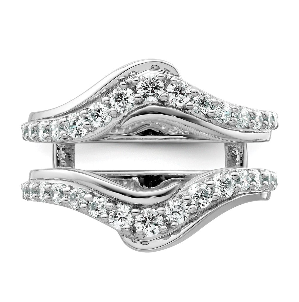 14k White Gold 1 carat Lab Grown Diamond VS+ F+ Complete Ring Guard