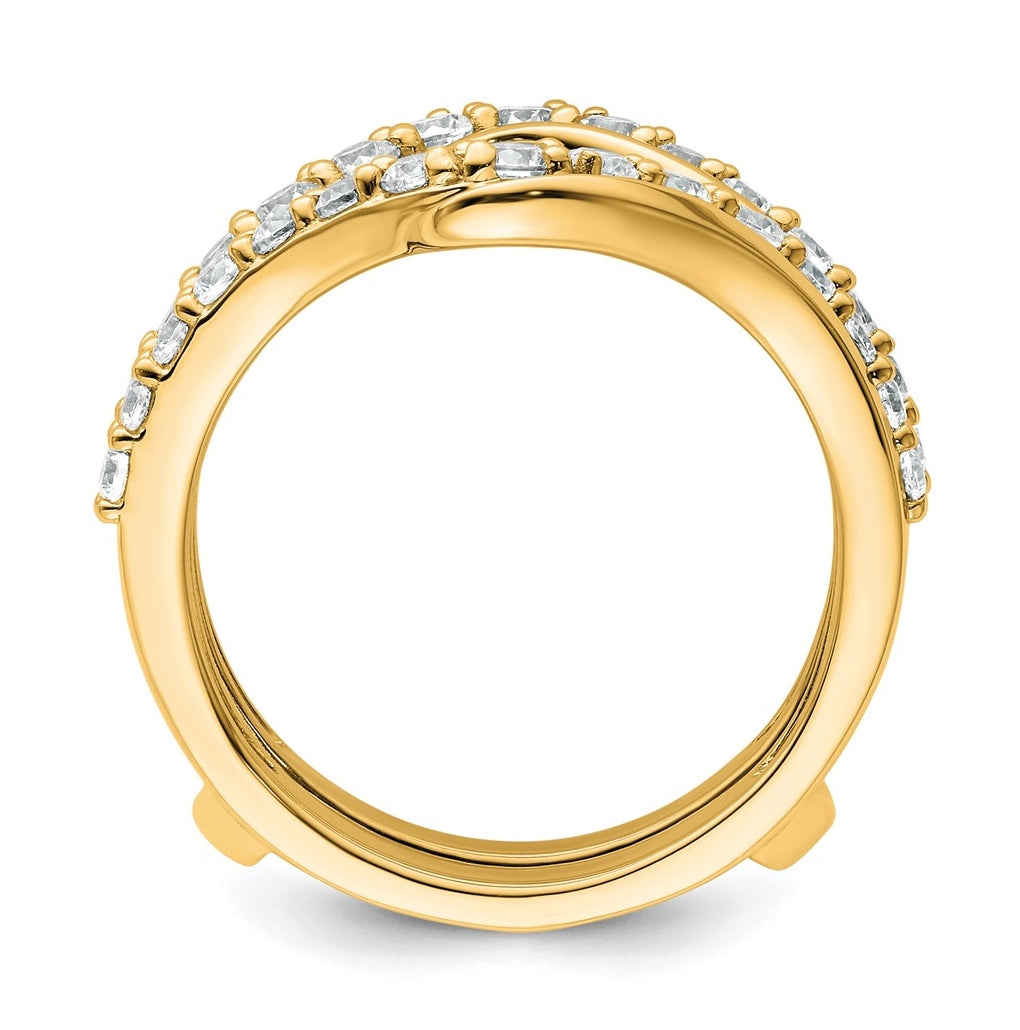 14k Yellow Gold 1 carat Lab Grown Diamond VS+ F+ Complete Ring Guard