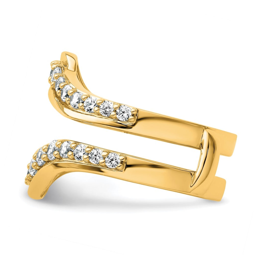 14k Yellow Gold 1 carat Lab Grown Diamond VS+ F+ Complete Ring Guard