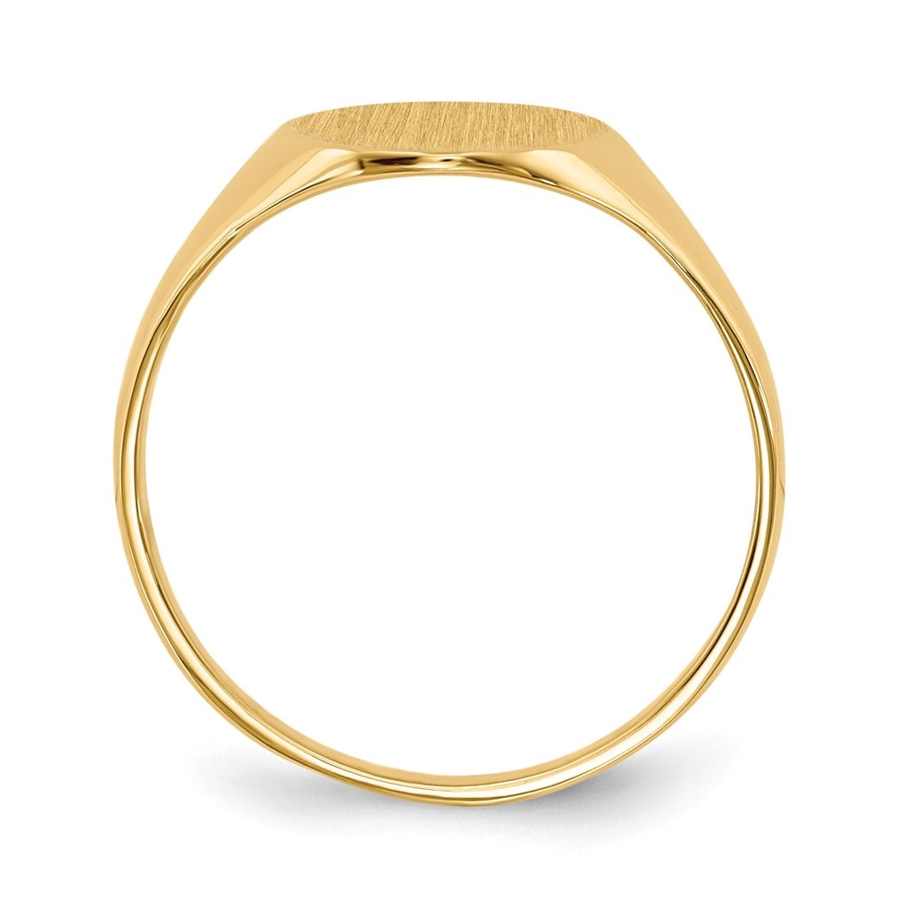 14k Yellow Gold 9.5x11.0mm Closed Back Signet Ring