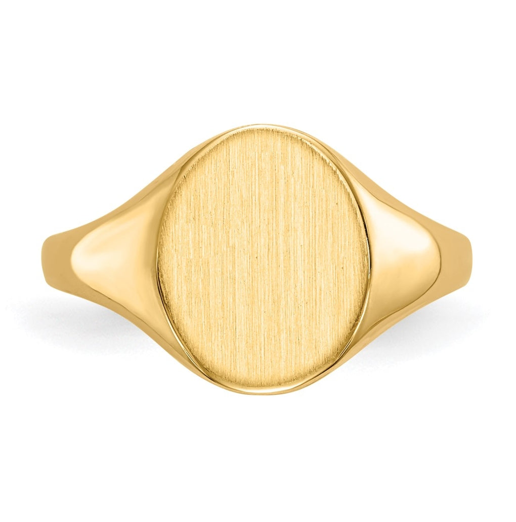 14k Yellow Gold 9.5x11.0mm Closed Back Signet Ring