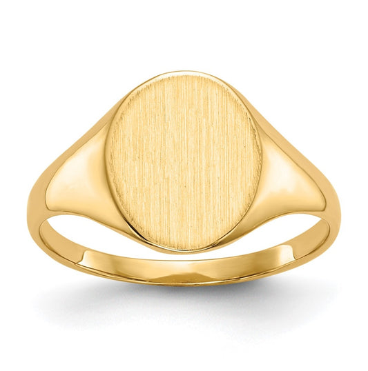 14k Yellow Gold 9.5x11.0mm Closed Back Signet Ring