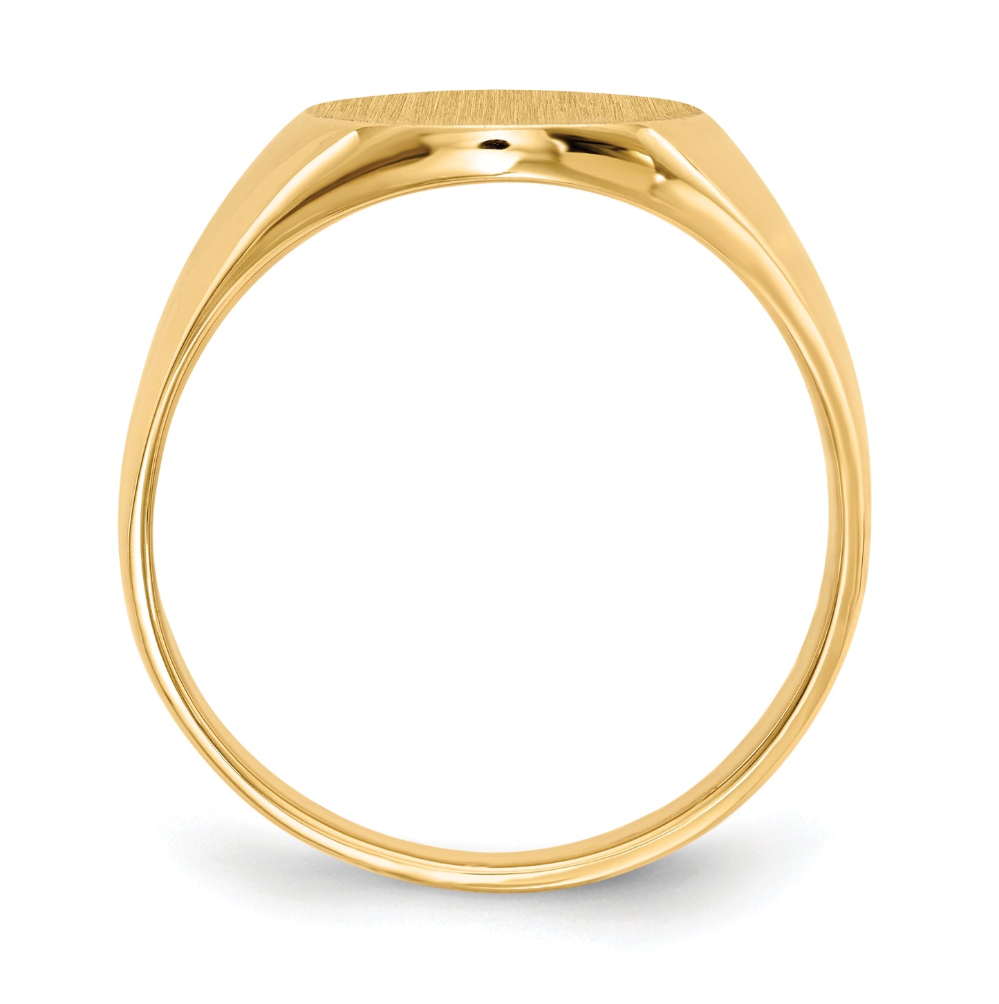 10K Yellow Gold 14.5x12.0mm Closed Back Men's Signet Ring