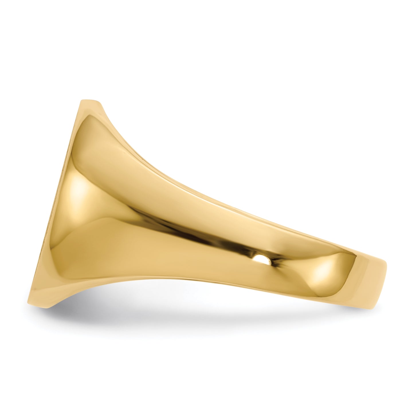 10K Yellow Gold 14.5x12.0mm Closed Back Men's Signet Ring