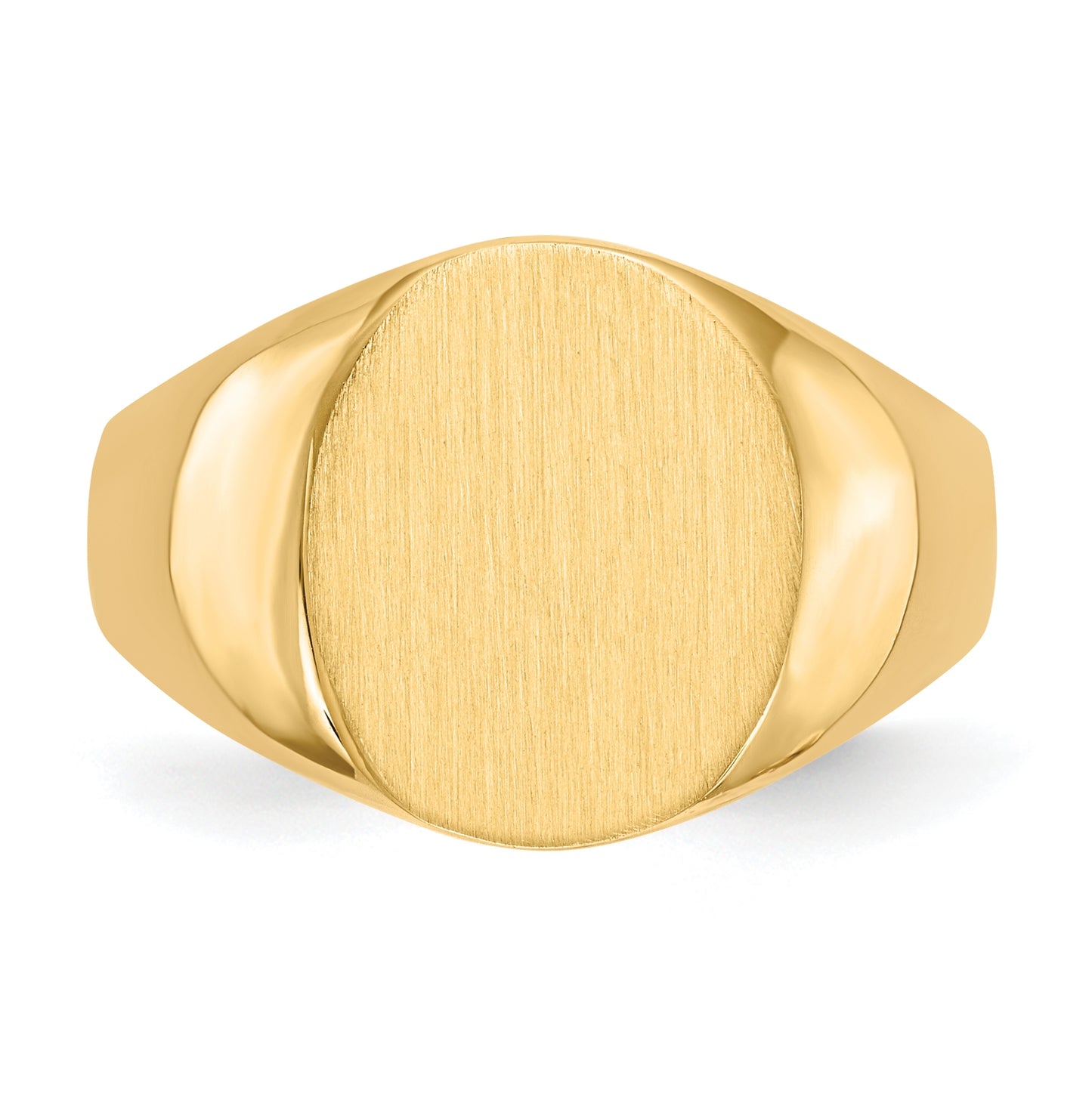 10K Yellow Gold 14.5x12.0mm Closed Back Men's Signet Ring