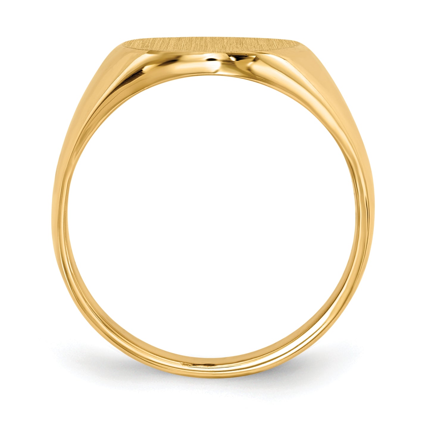 10K Yellow Gold 18.0x14.0mm Closed Back Men's Signet Ring
