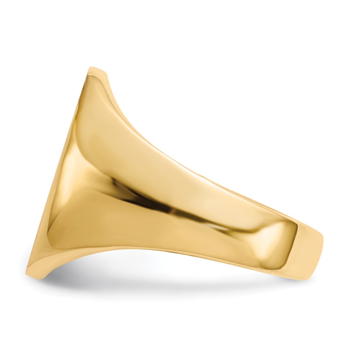 10K Yellow Gold 18.0x14.0mm Closed Back Men's Signet Ring