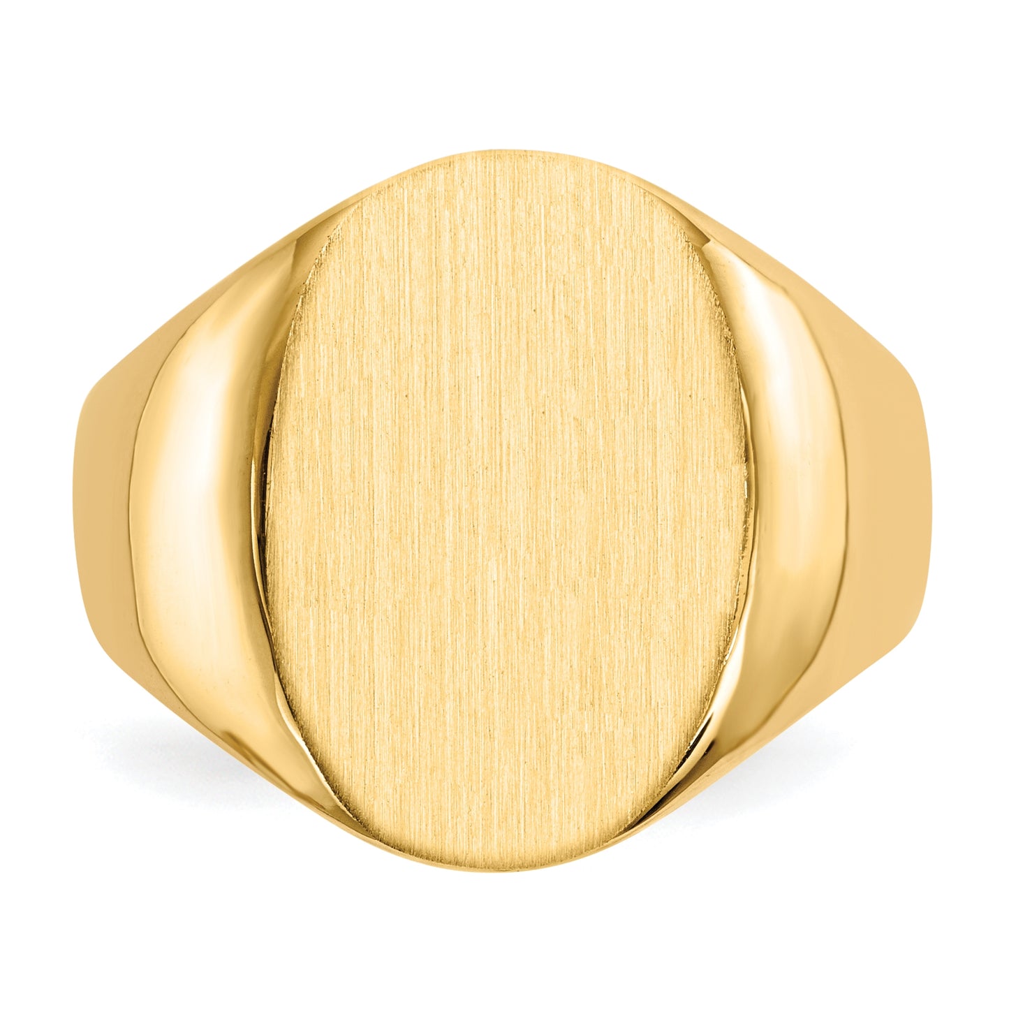 10K Yellow Gold 18.0x14.0mm Closed Back Men's Signet Ring