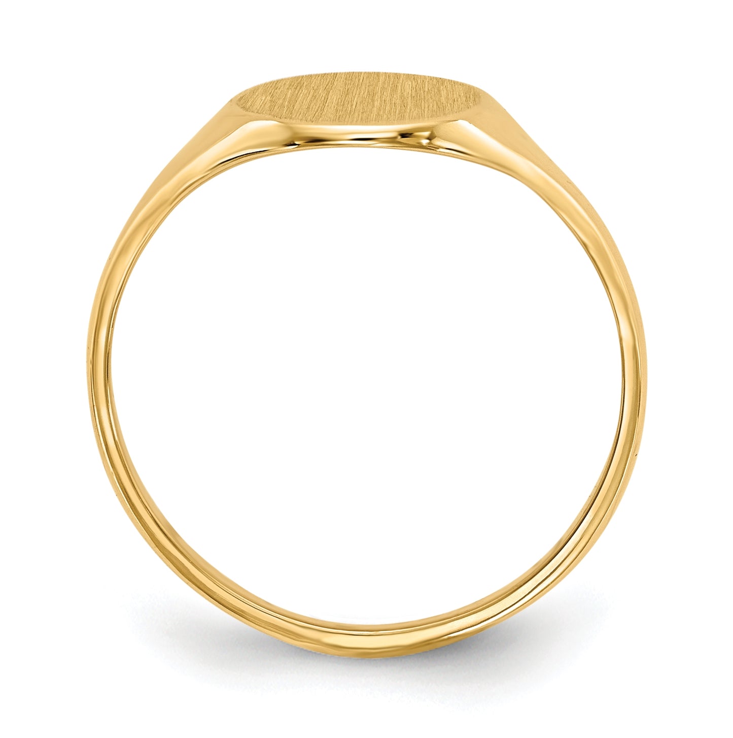 14K Yellow Gold 10.0x8.5mm Open Back Signet Ring