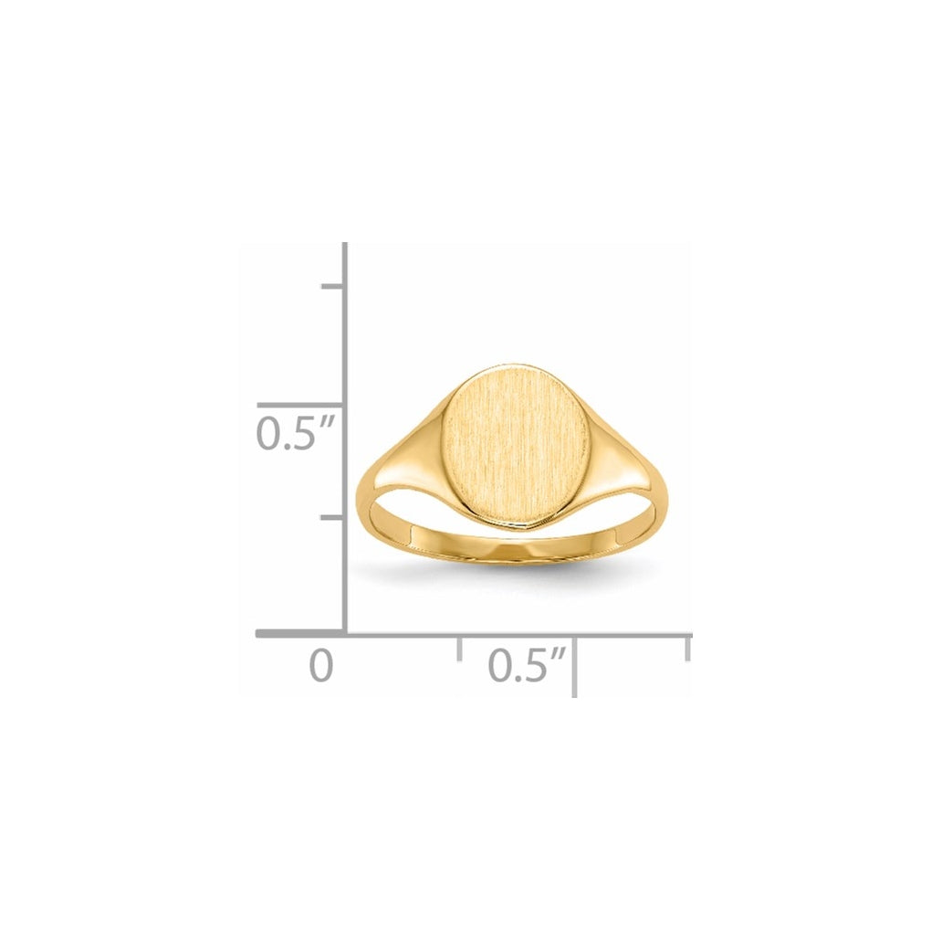 14k Yellow Gold 8.5x10.0mm Open Back Signet Ring