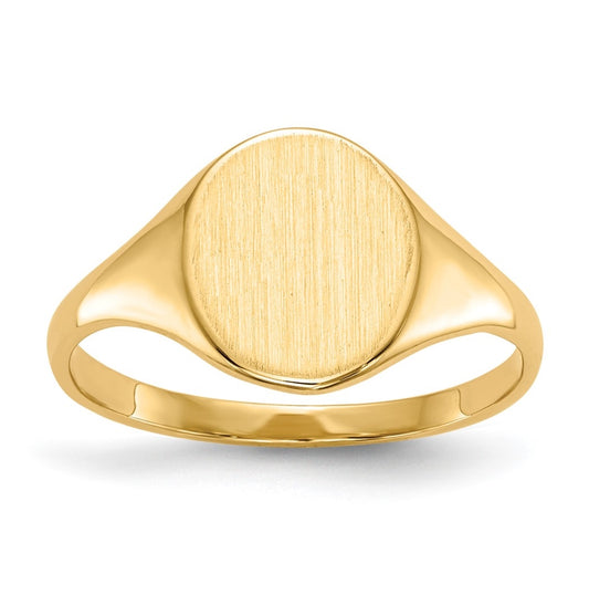 14K Yellow Gold 10.0x8.5mm Open Back Signet Ring
