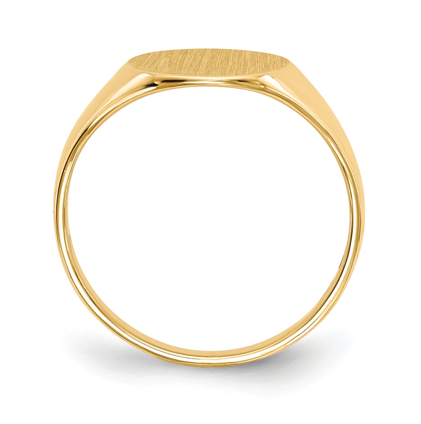 14K Yellow Gold 11.0x9.5mm Open Back Signet Ring