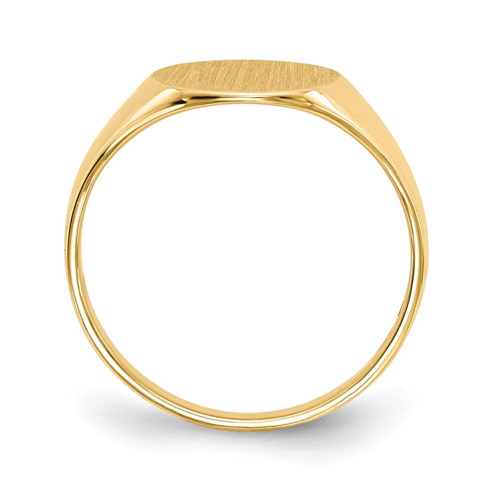 14k Yellow Gold 9.5x11.0mm Open Back Signet Ring