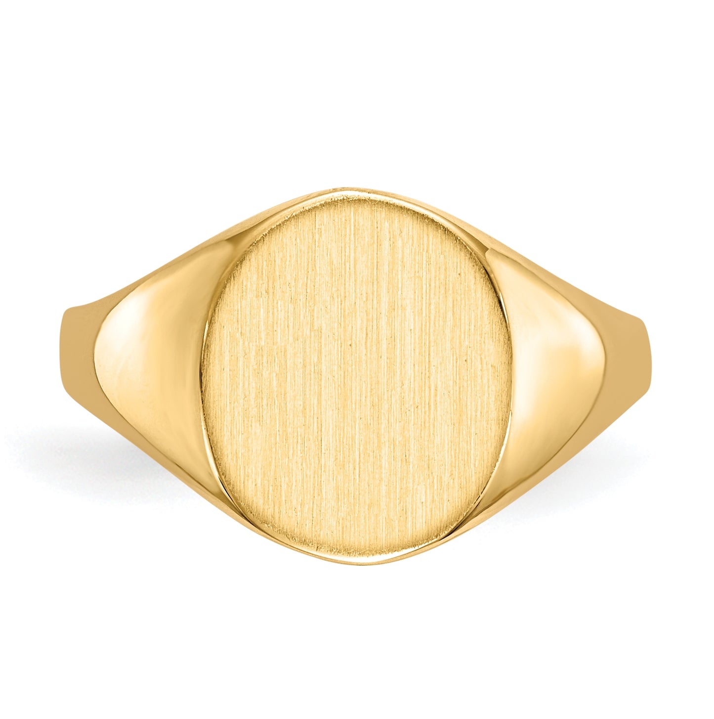14K Yellow Gold 11.0x9.5mm Open Back Signet Ring