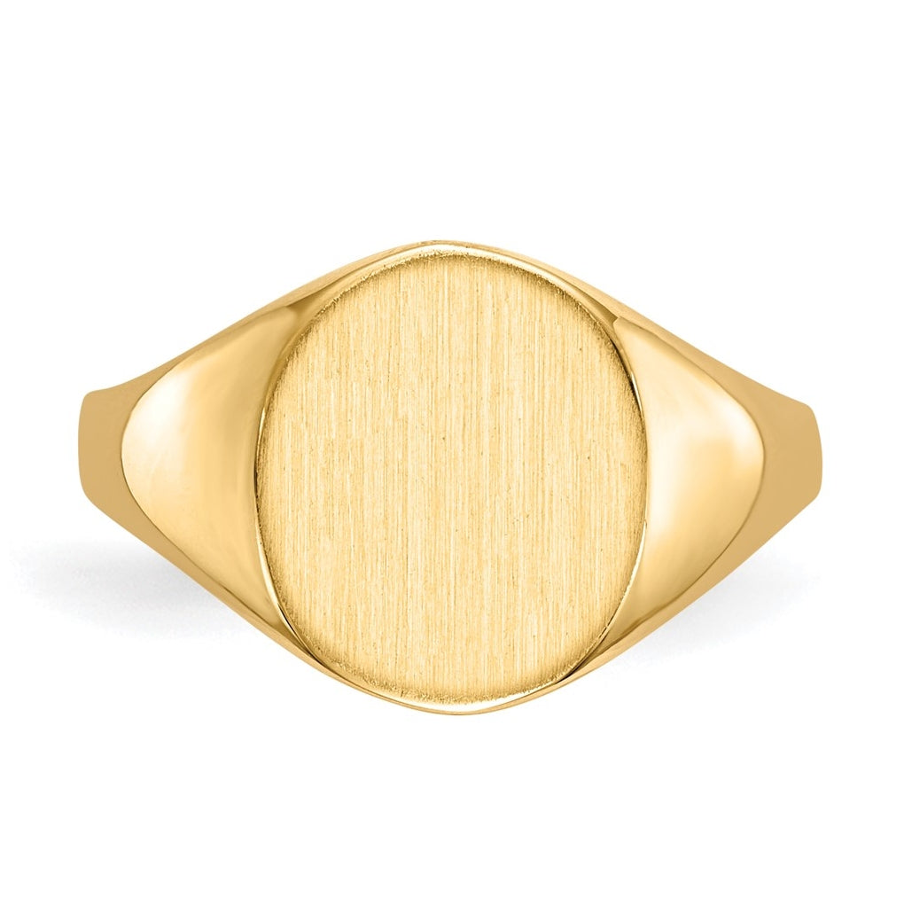 14k Yellow Gold 9.5x11.0mm Open Back Signet Ring