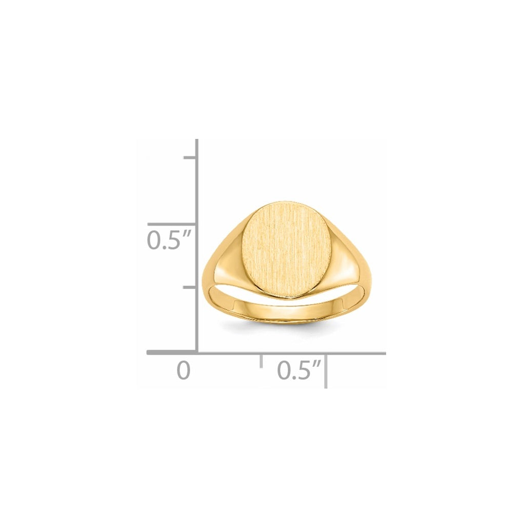 14k Yellow Gold 9.5x11.0mm Open Back Signet Ring