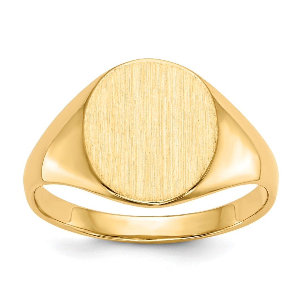 14k Yellow Gold 9.5x11.0mm Open Back Signet Ring