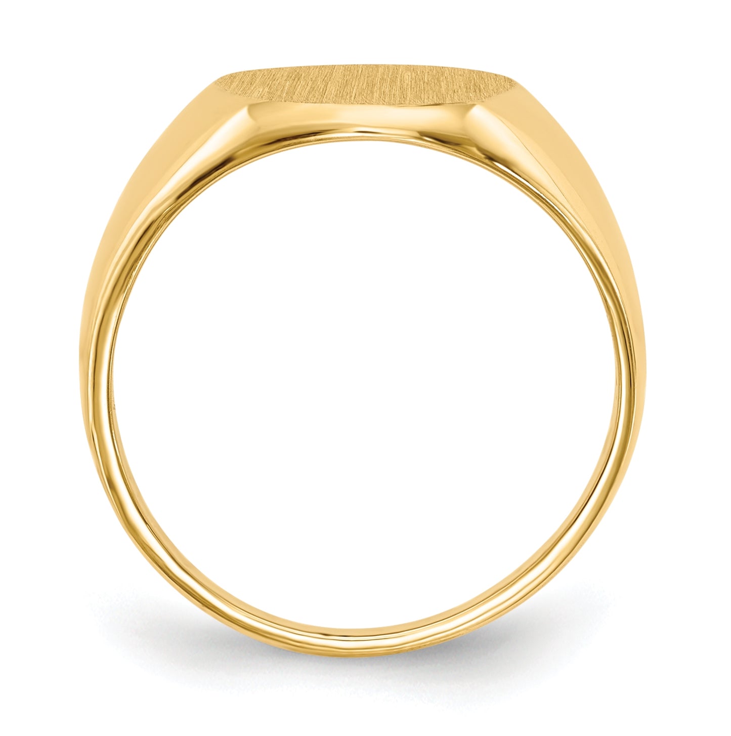10K Yellow Gold 12.5x11.0mm Open Back Signet Ring