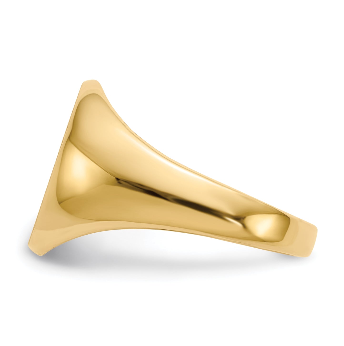 10K Yellow Gold 12.5x11.0mm Open Back Signet Ring