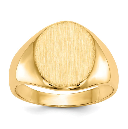 10K Yellow Gold 12.5x11.0mm Open Back Signet Ring