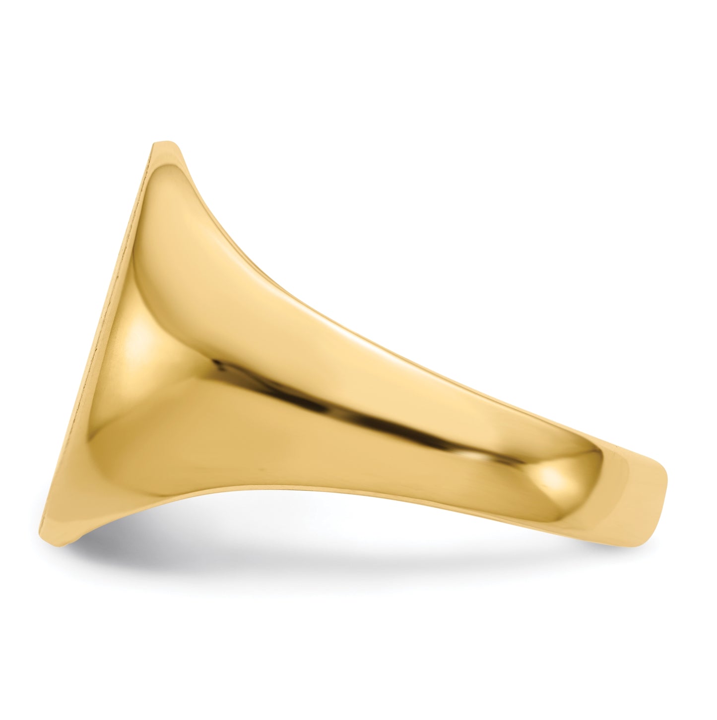 10K Yellow Gold 16.0x12.5mm Open Back Men's Signet Ring