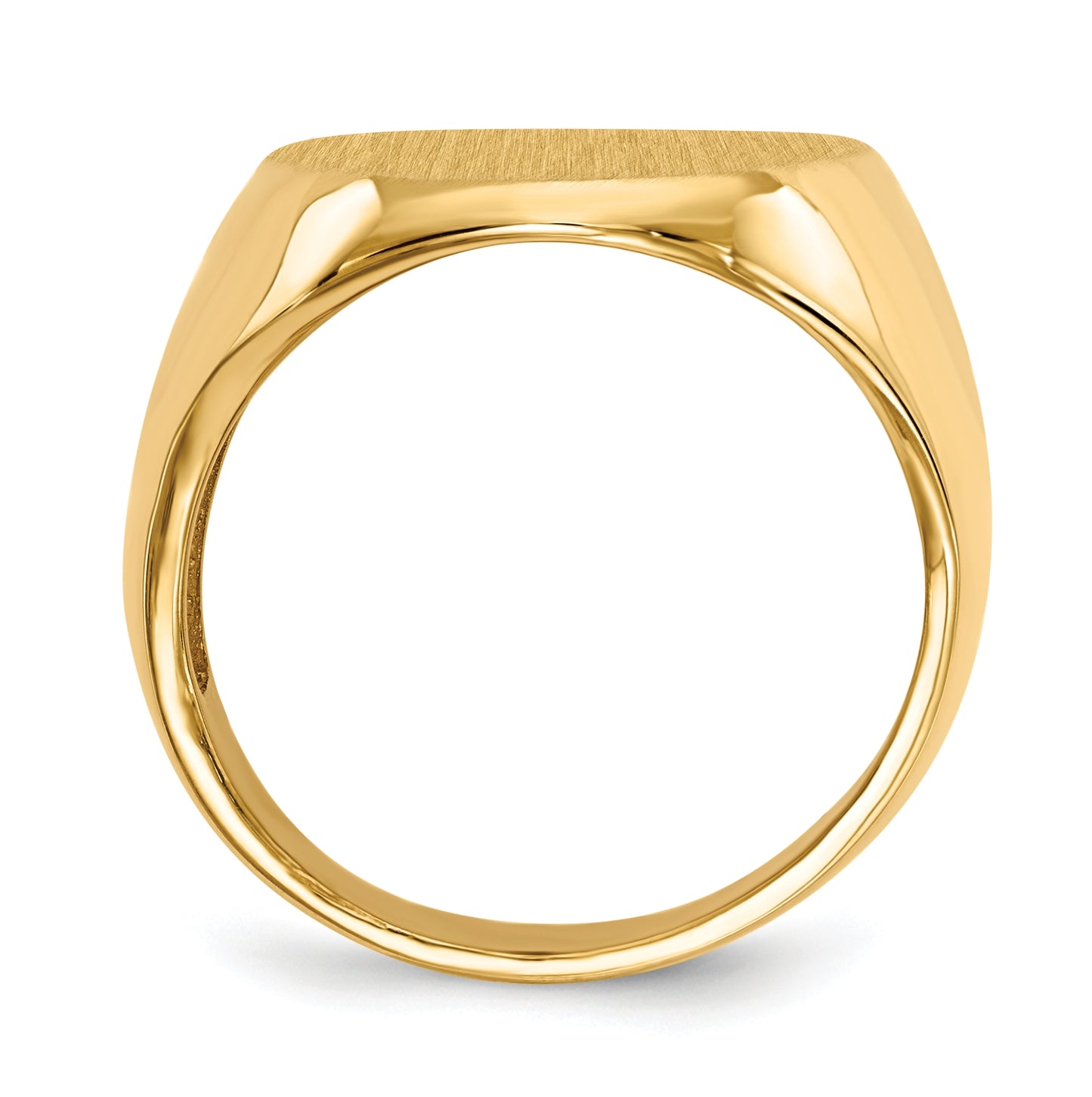 10K Yellow Gold 20.0x16.5mm Open Back Men's Signet Ring