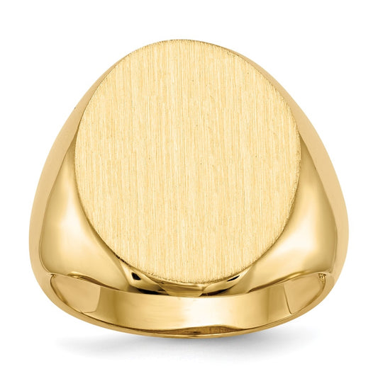 10K Yellow Gold 20.0x16.5mm Open Back Men's Signet Ring
