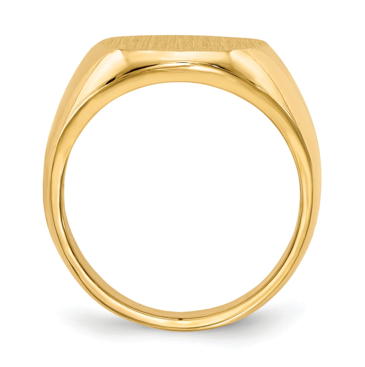 10K Yellow Gold 17.5x14.5mm Closed Back Men's Signet Ring