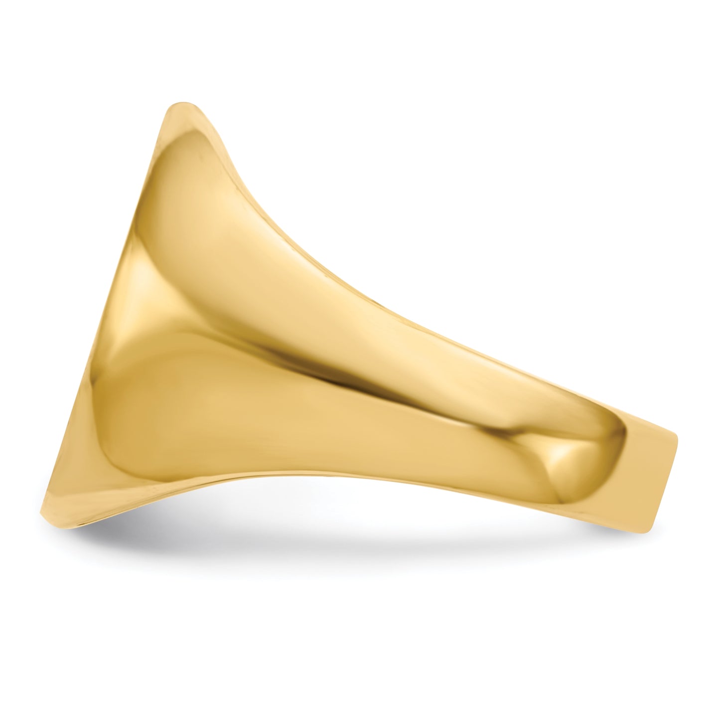 10K Yellow Gold 17.5x14.5mm Closed Back Men's Signet Ring