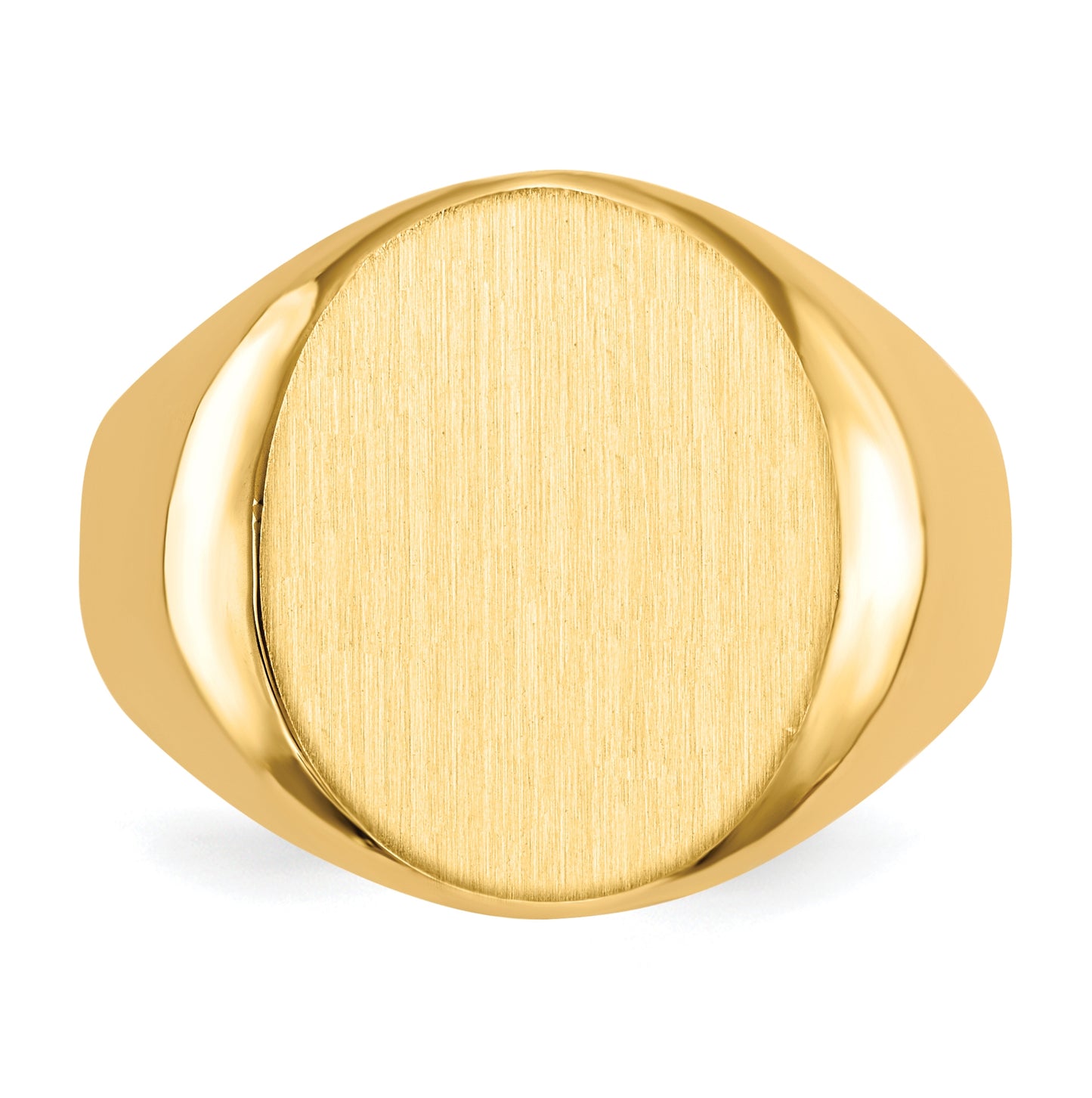10K Yellow Gold 17.5x14.5mm Closed Back Men's Signet Ring