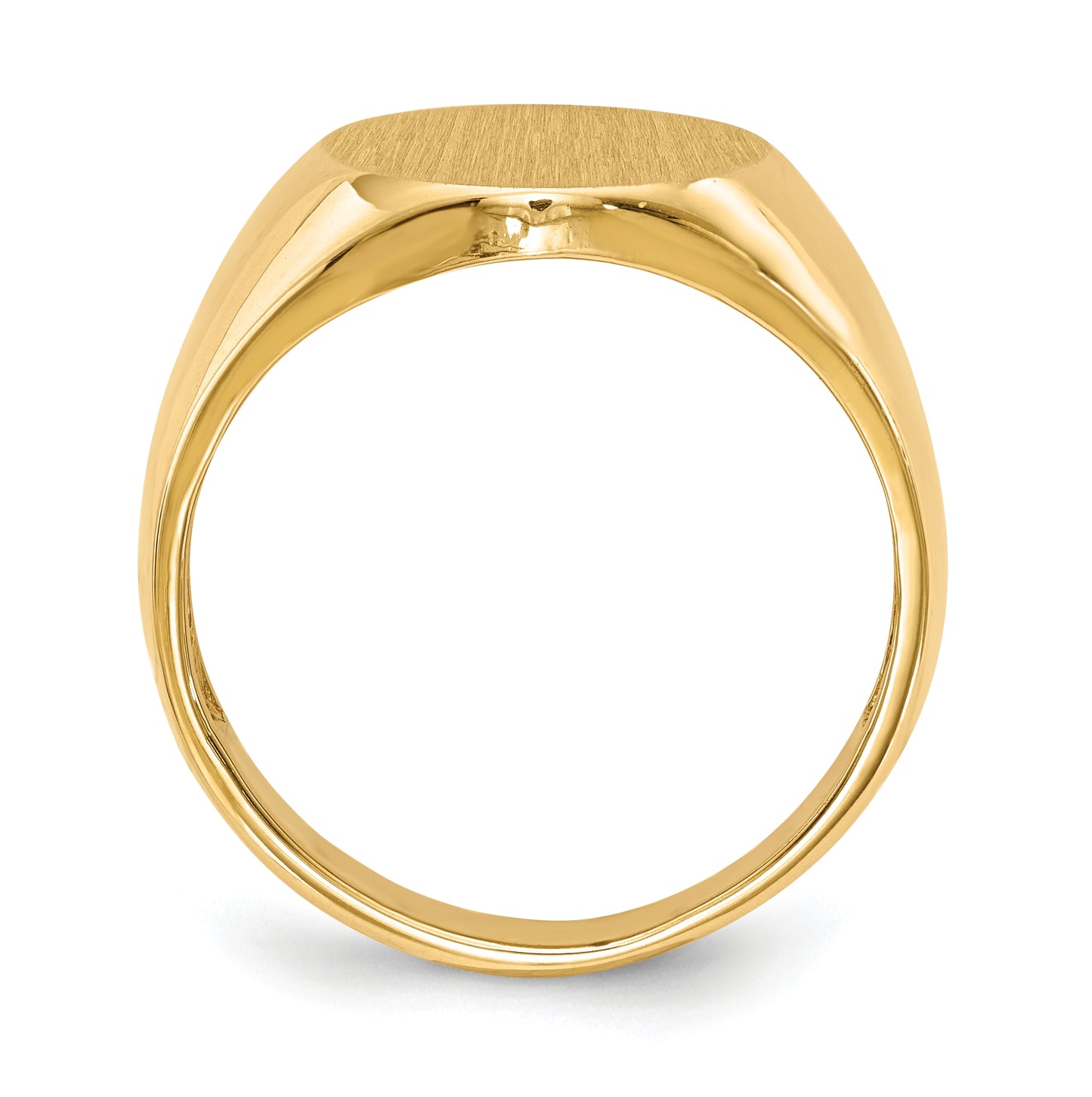10K Yellow Gold 15.0x13.5mm Open Back Men's Signet Ring