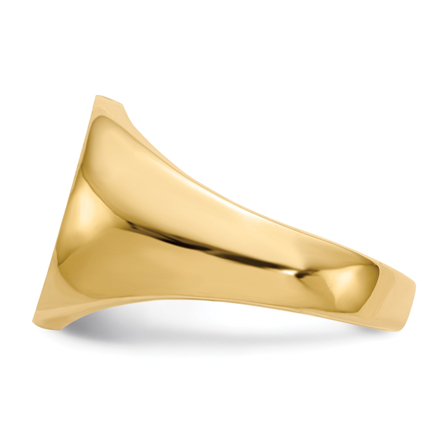 10K Yellow Gold 15.0x13.5mm Open Back Men's Signet Ring