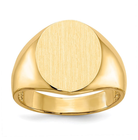 10K Yellow Gold 15.0x13.5mm Open Back Men's Signet Ring
