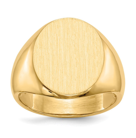 10K Yellow Gold 18.5x14.0mm Open Back Men's Signet Ring