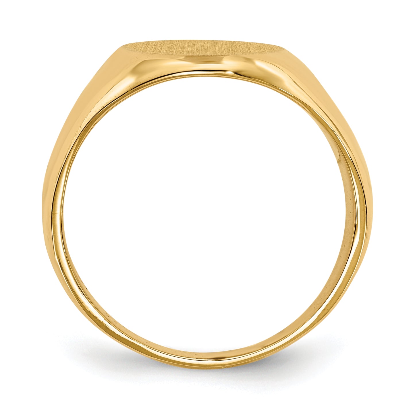 10K Yellow Gold 16.0x11.5mm Closed Back Men's Signet Ring