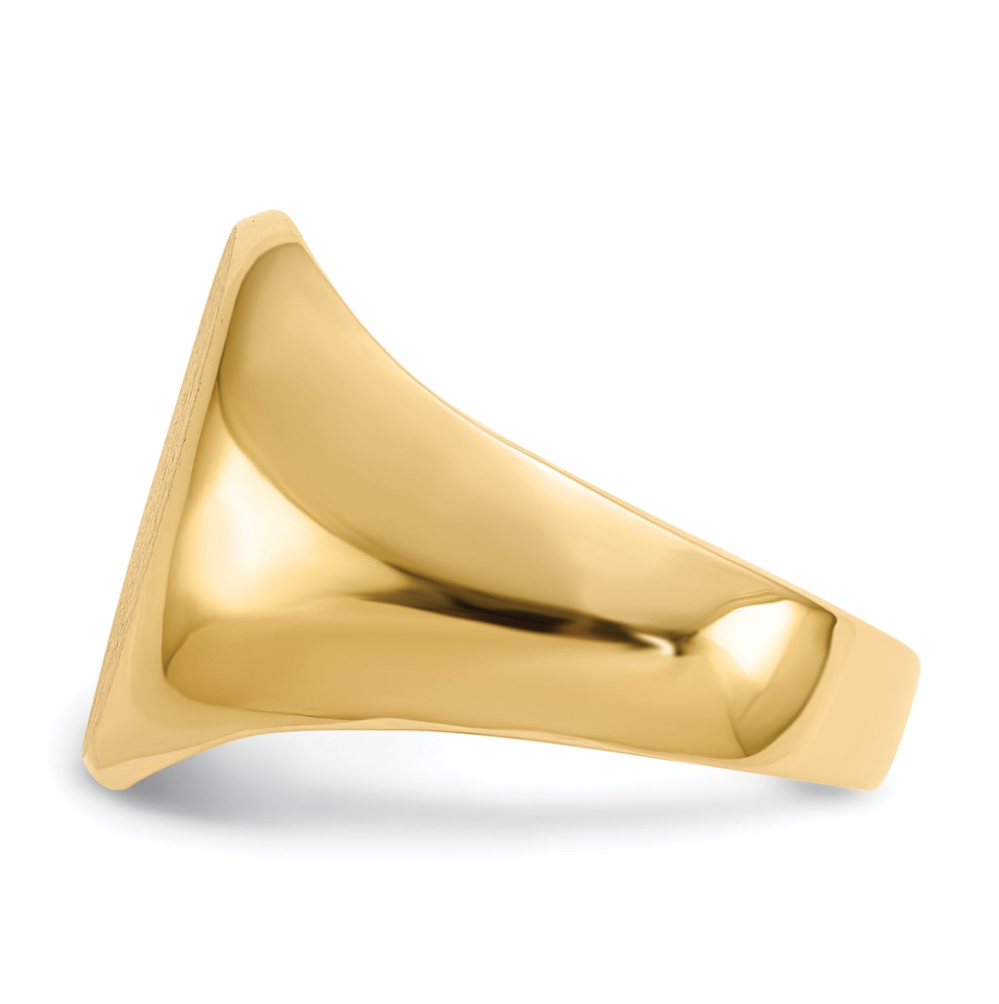 10K Yellow Gold 16.0x11.5mm Closed Back Men's Signet Ring
