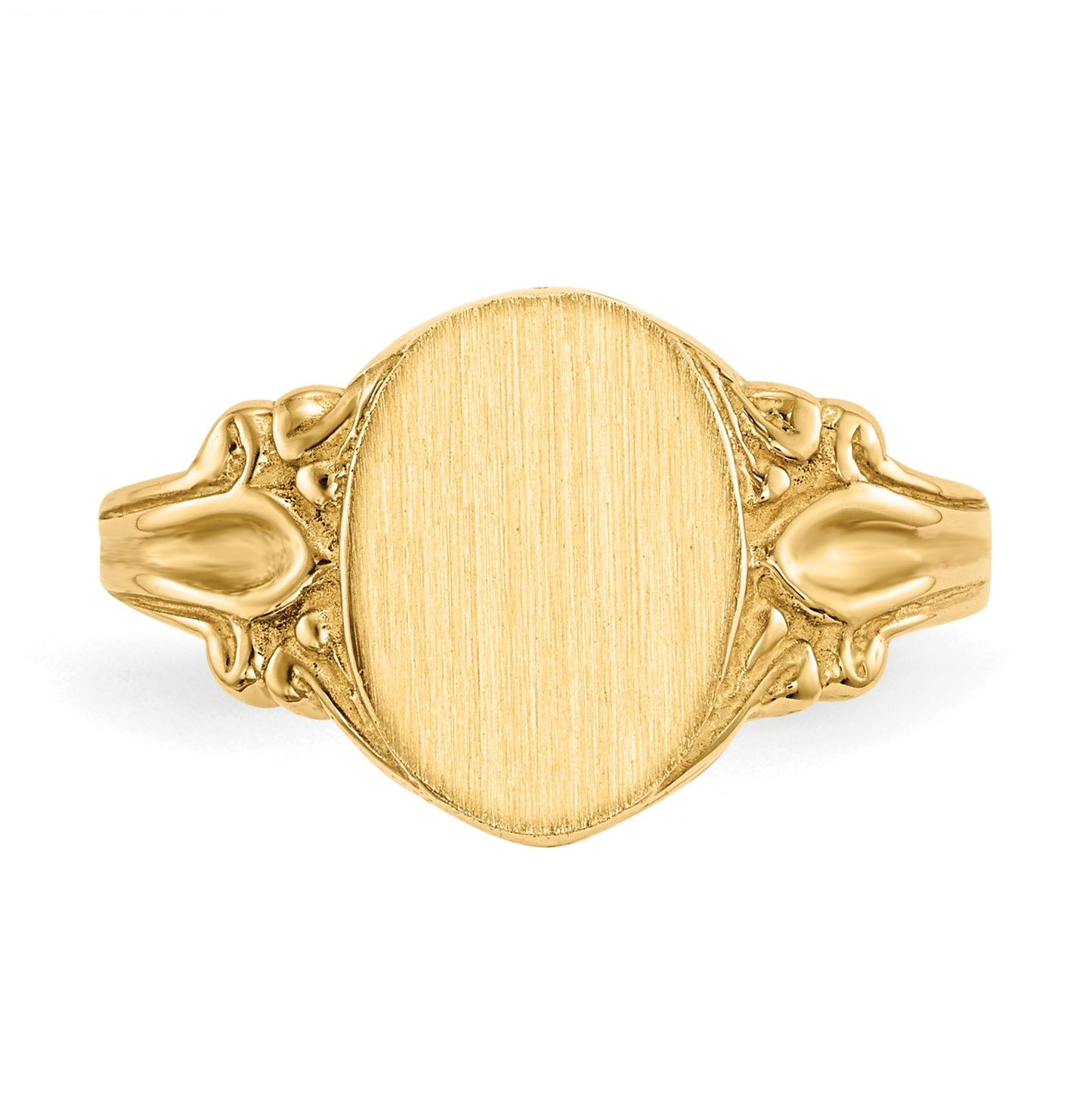 10K Yellow Gold 10.0x8.0mm Closed Back Signet Ring