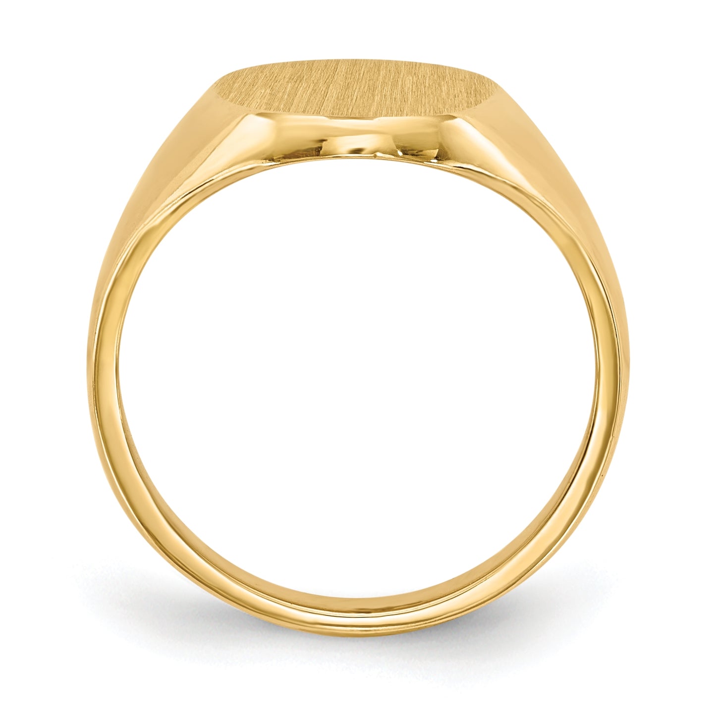 14K Yellow Gold 9.5x12.5mm Closed Back Signet Ring