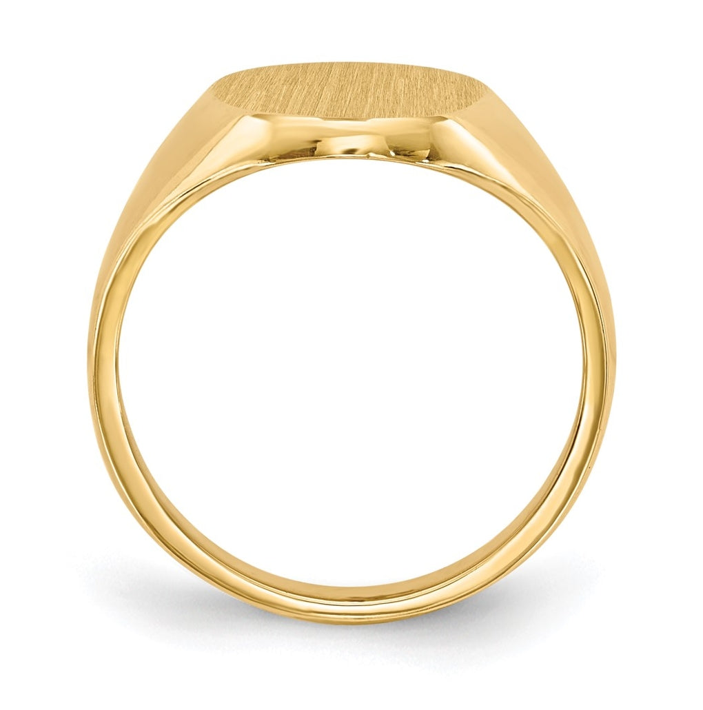 14k Yellow Gold 9.5x12.5mm Closed Back Signet Ring