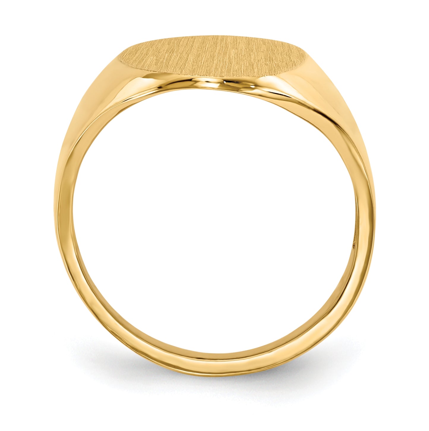 10K Yellow Gold 12.0x17.0mm Open Back Signet Ring