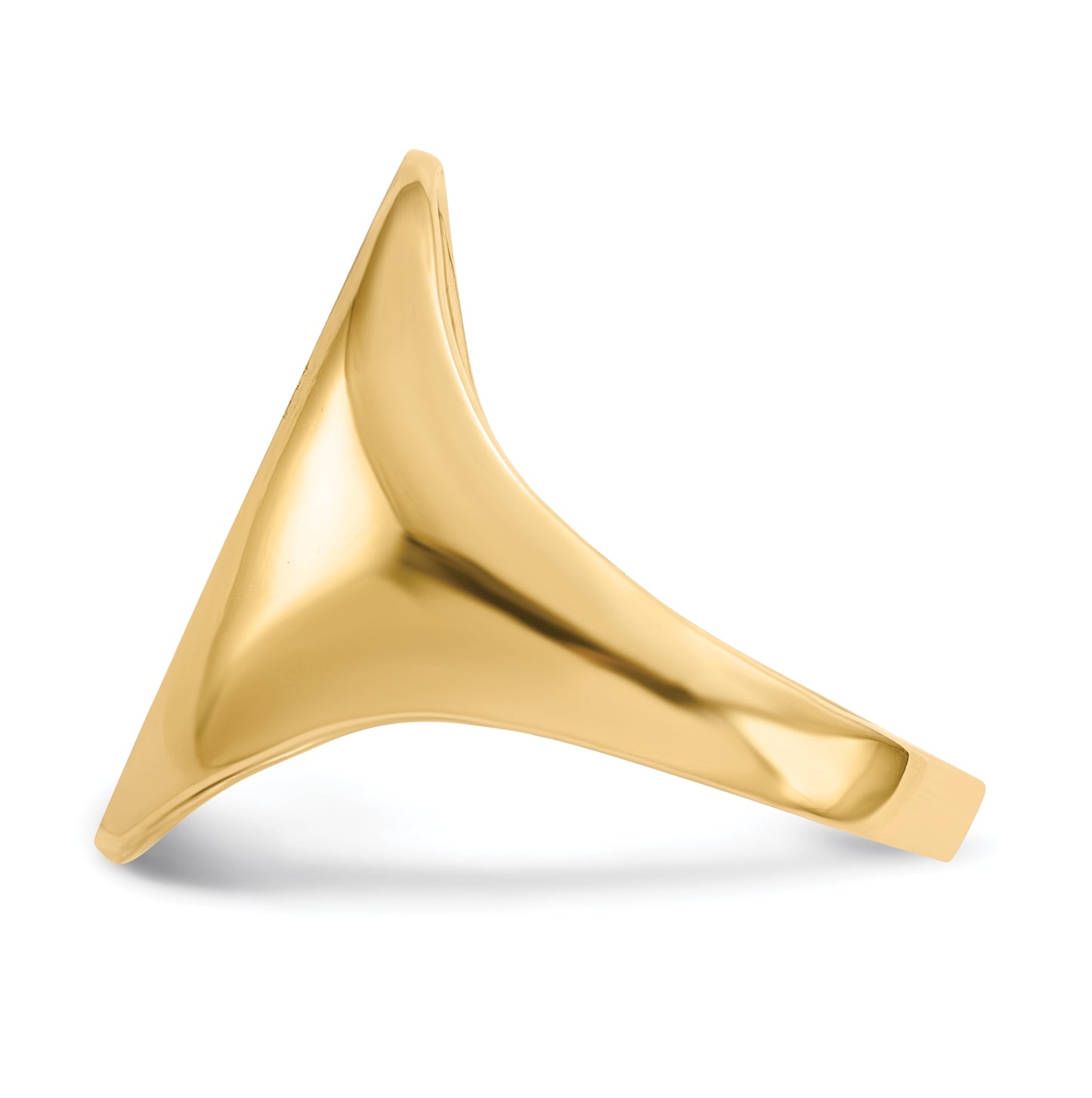 10K Yellow Gold 12.0x17.0mm Open Back Signet Ring