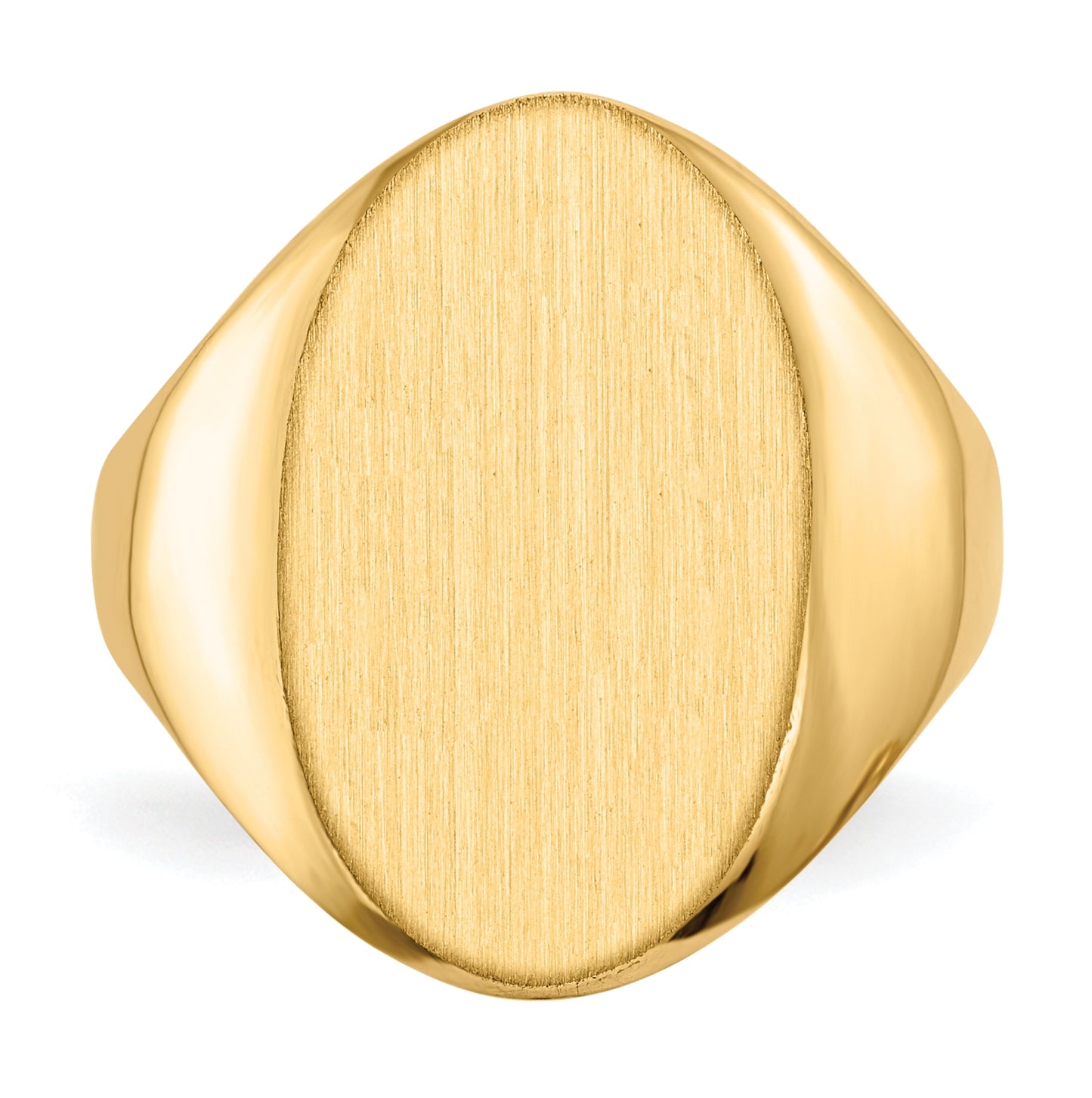 10K Yellow Gold 12.0x17.0mm Open Back Signet Ring