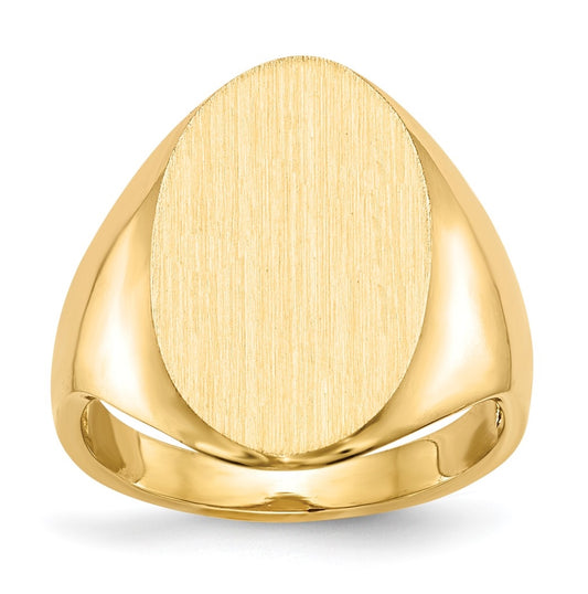 10K Yellow Gold 12.0x17.0mm Open Back Signet Ring