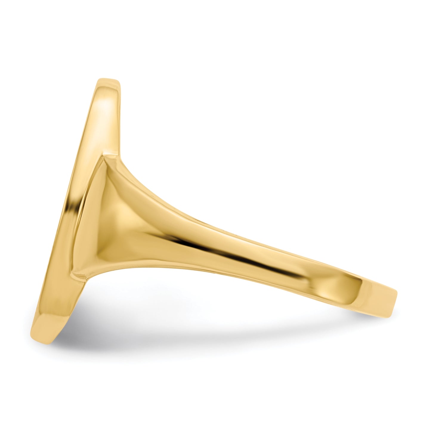 10K Yellow Gold 14.5x9.0mm Open Back Signet Ring