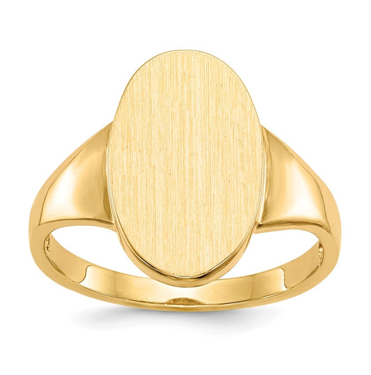10K Yellow Gold 14.5x9.0mm Open Back Signet Ring