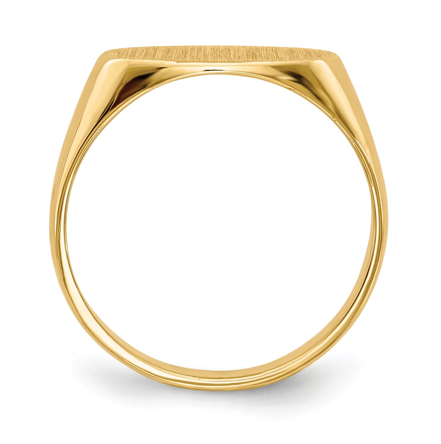 14K Yellow Gold 6.25x11.5mm Closed Back Children's Signet Ring