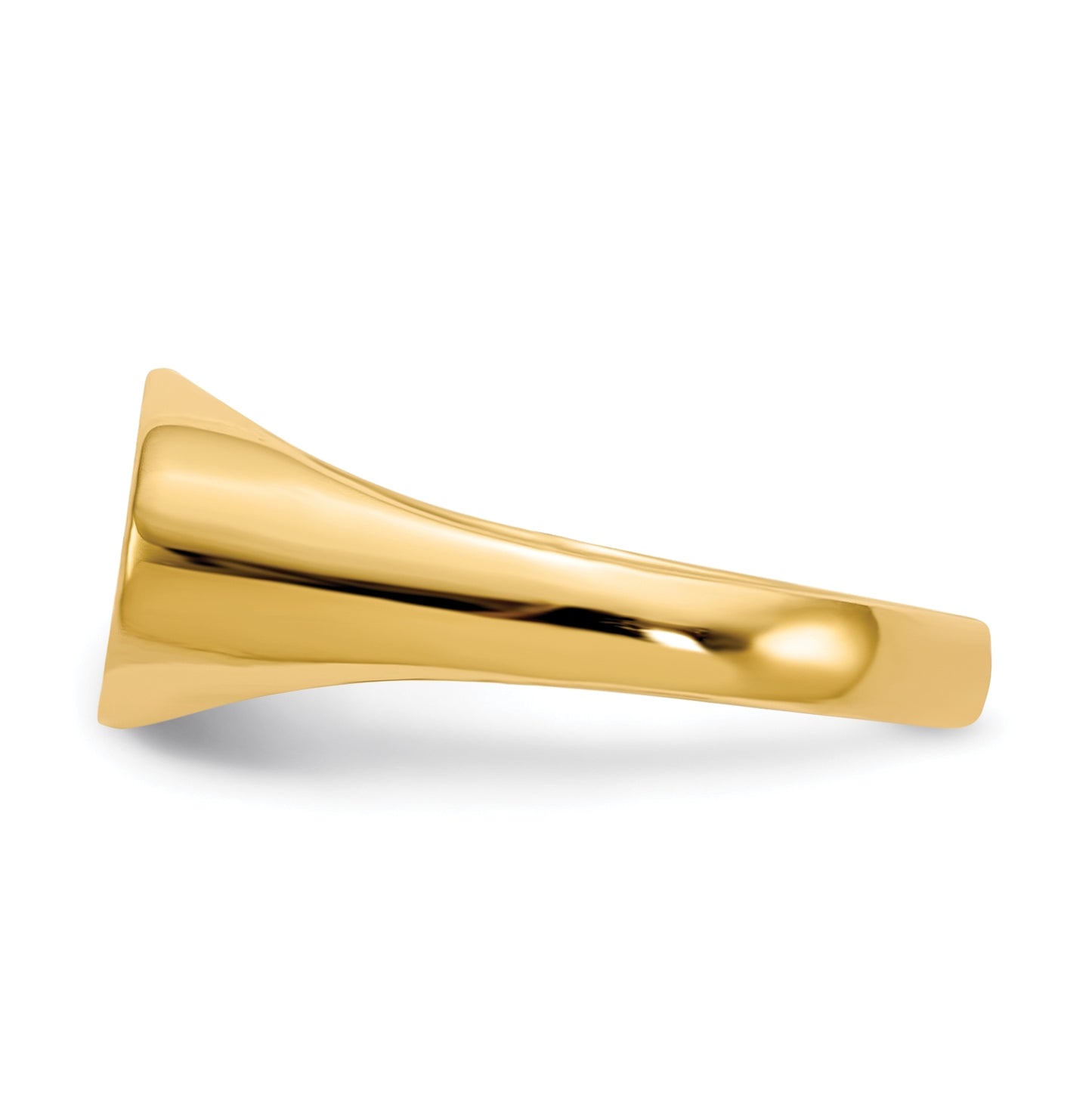 14K Yellow Gold 6.25x11.5mm Closed Back Children's Signet Ring