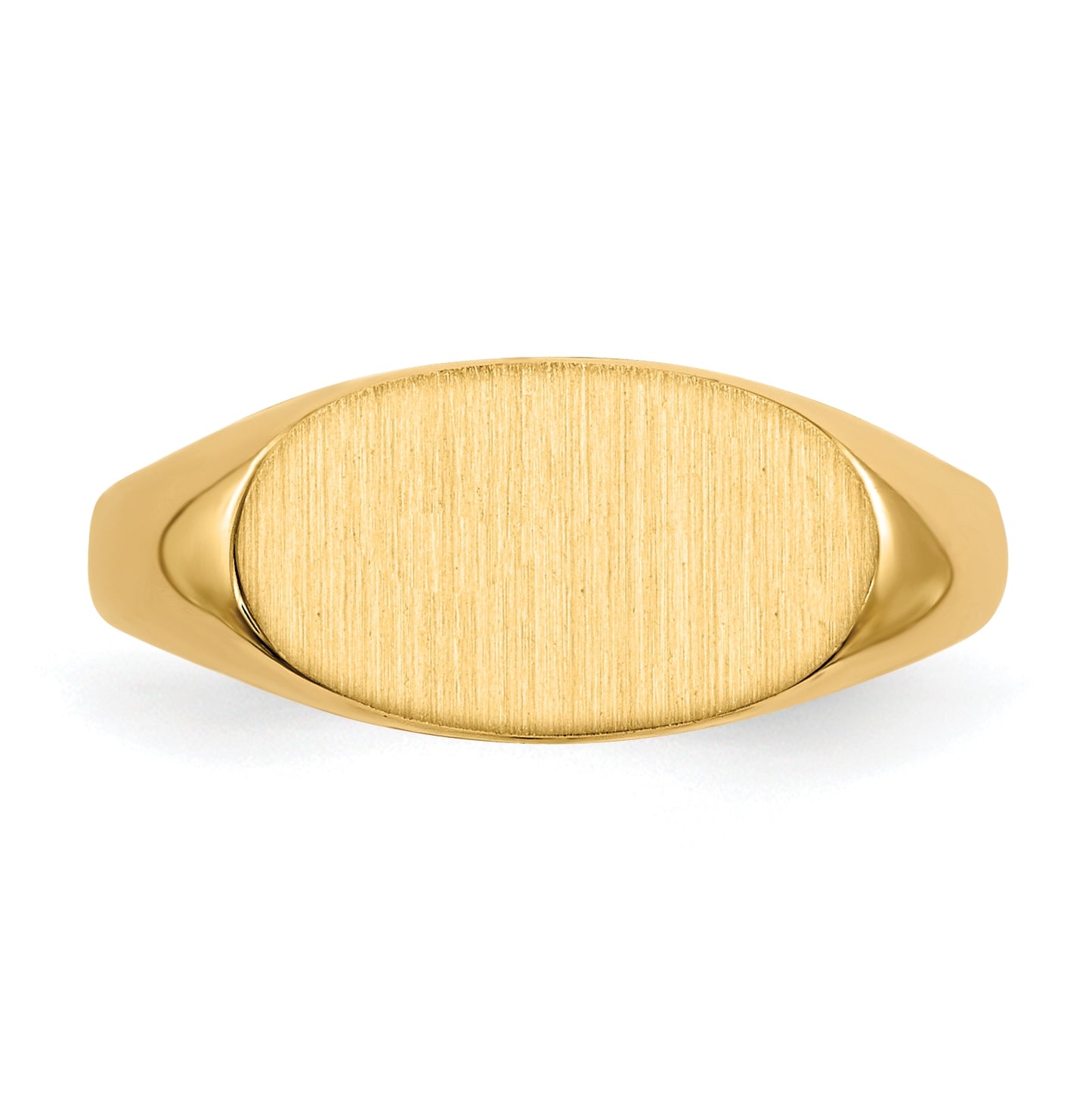 14K Yellow Gold 6.25x11.5mm Closed Back Children's Signet Ring